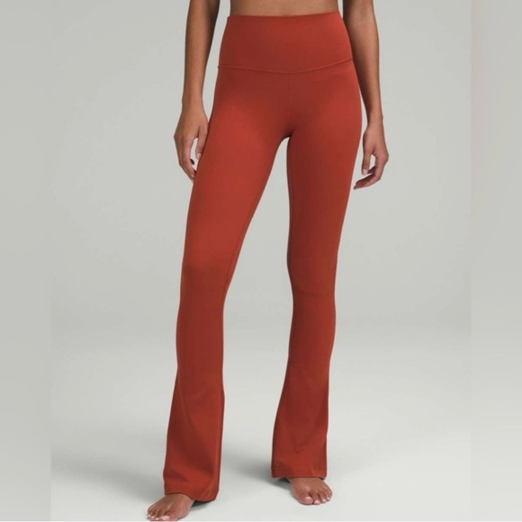lululemon athletica Rust Red Slim Flare Leggings - Picture 2 of 5